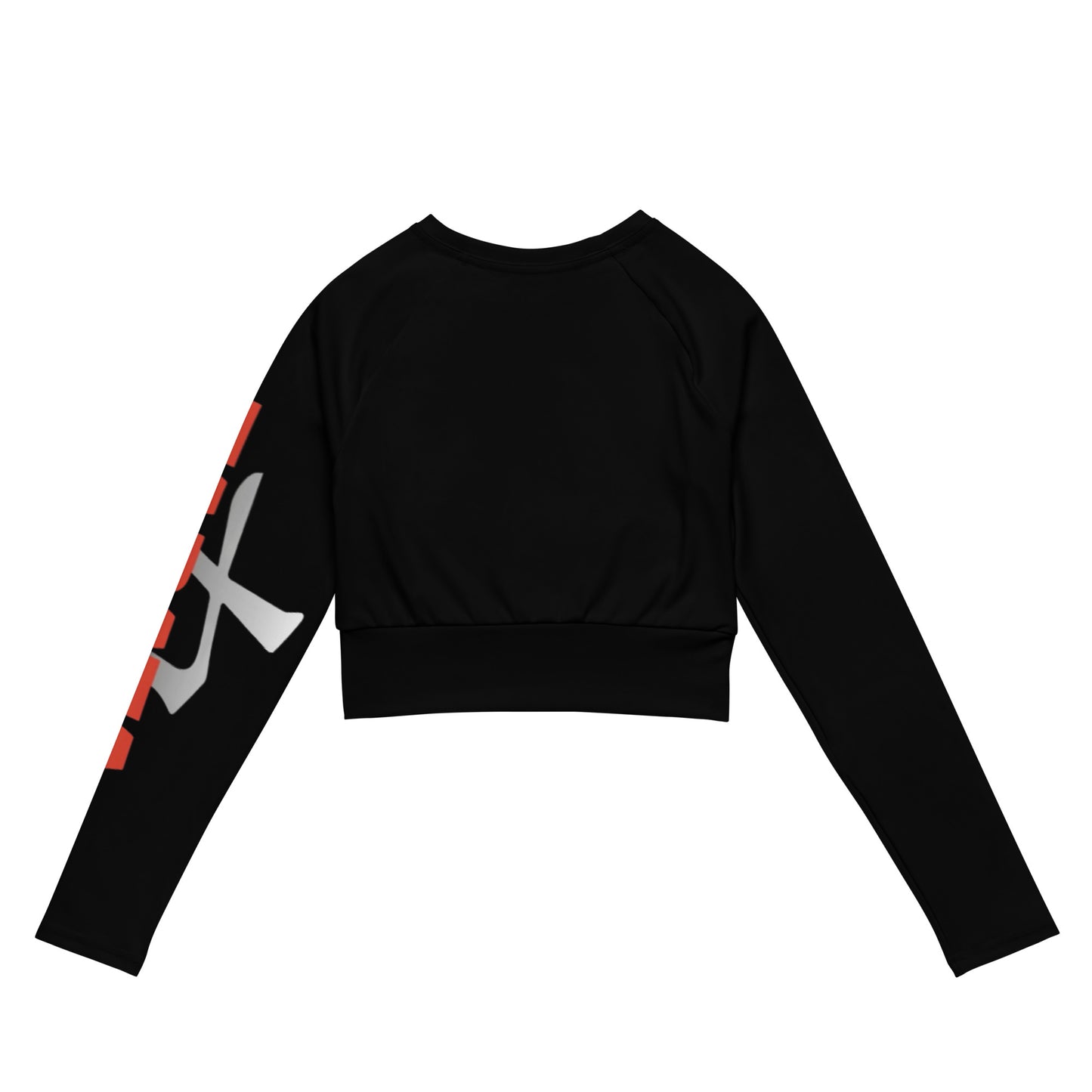 Recycled long-sleeve crop top